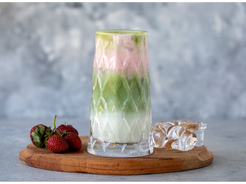 Ice Strawberry Matcha Latte